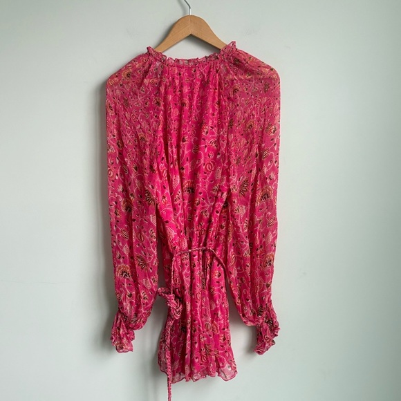 Hemant & Nandita Nara Romper With Braided Belt in Tulip Pink Large New! - Picture 9 of 11